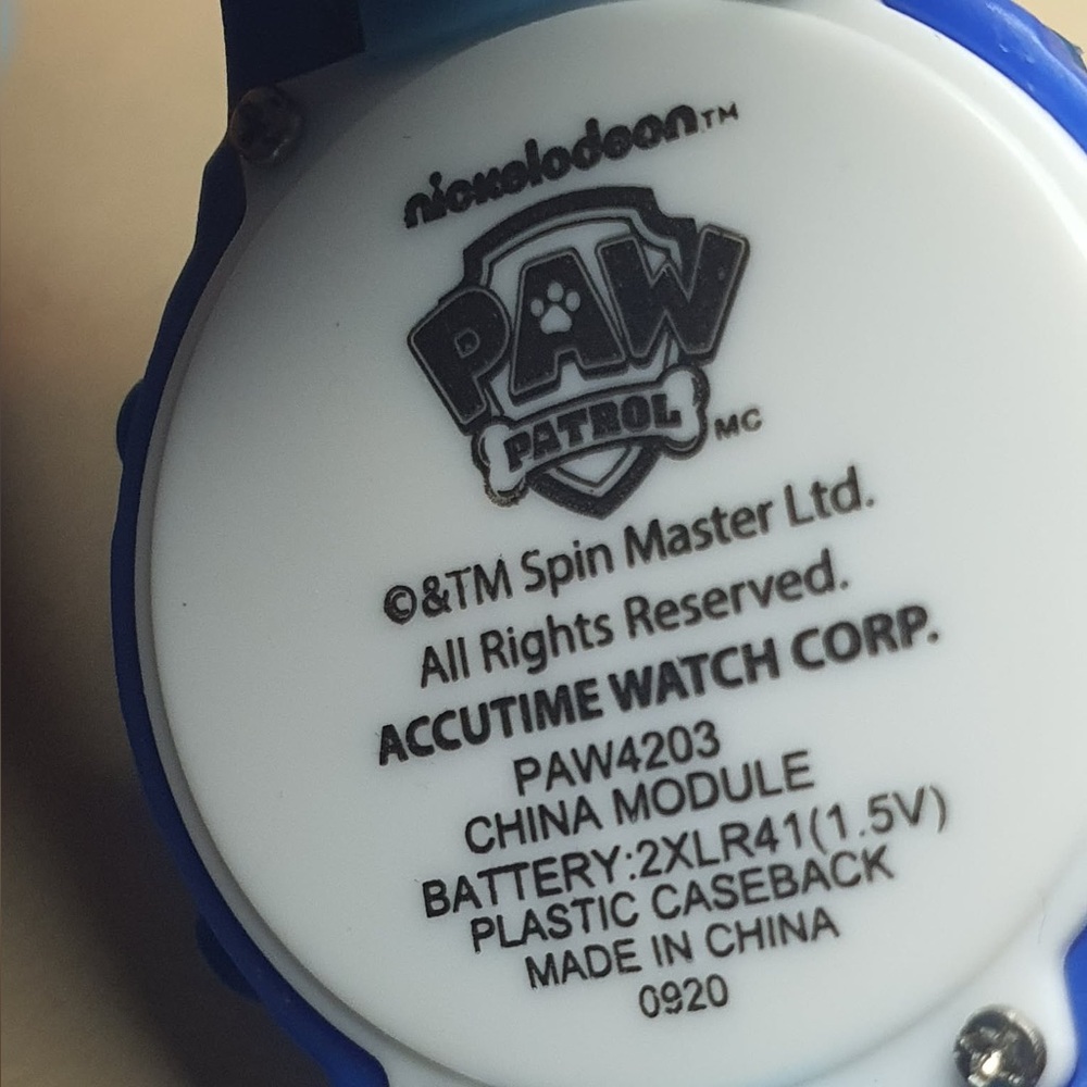 10/$20 Nickelodeon Paw Patrol Silver/Blue Boy's Digital Flashing Lights Watch - Picture 6 of 6